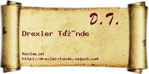 Drexler Tünde névjegykártya
