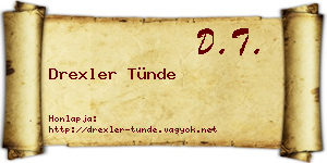 Drexler Tünde névjegykártya