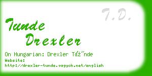 tunde drexler business card